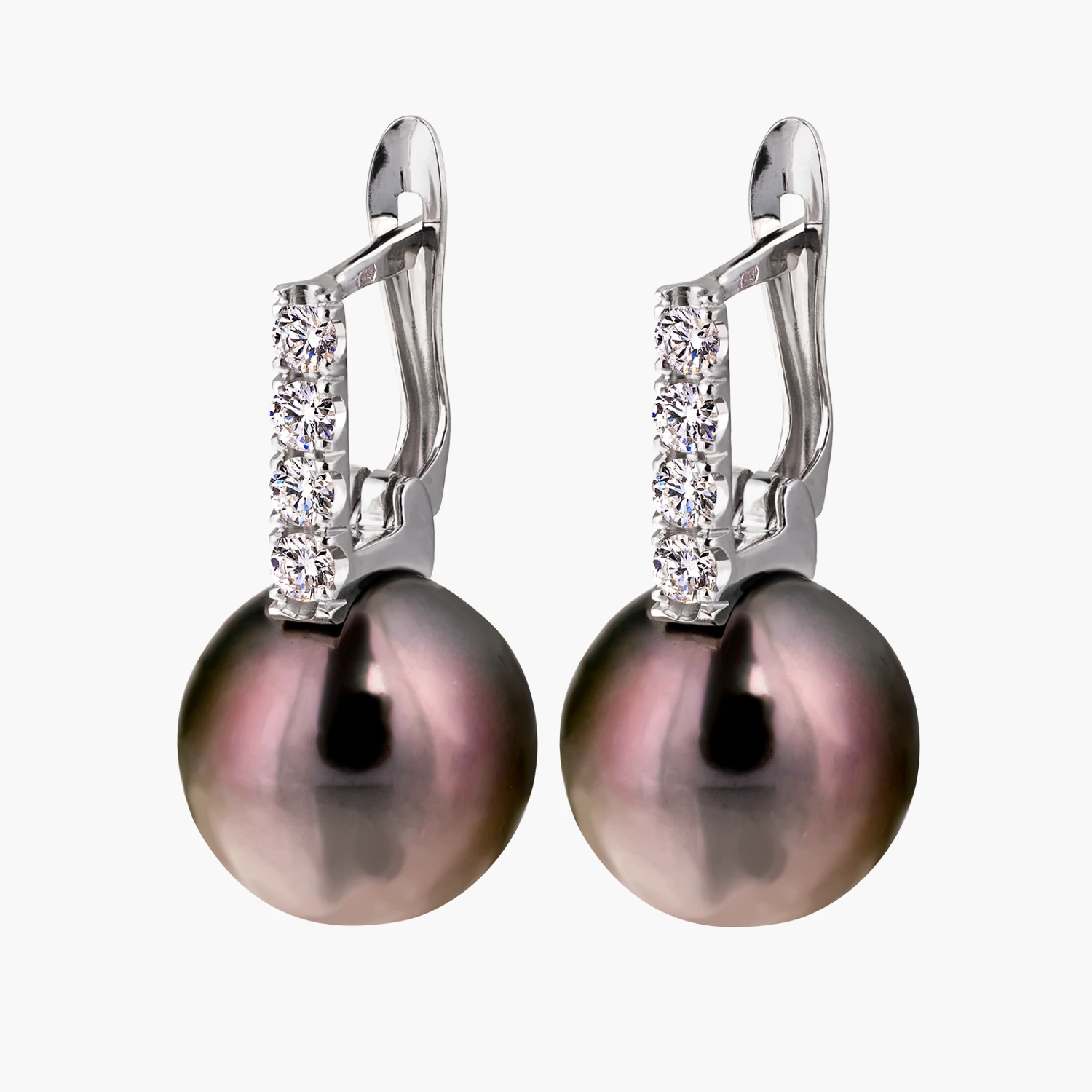 drahonovsky-nausnice-tahiti-diamanty-bile-31136 Náušnice Dotek Tahiti - Obrázek 1