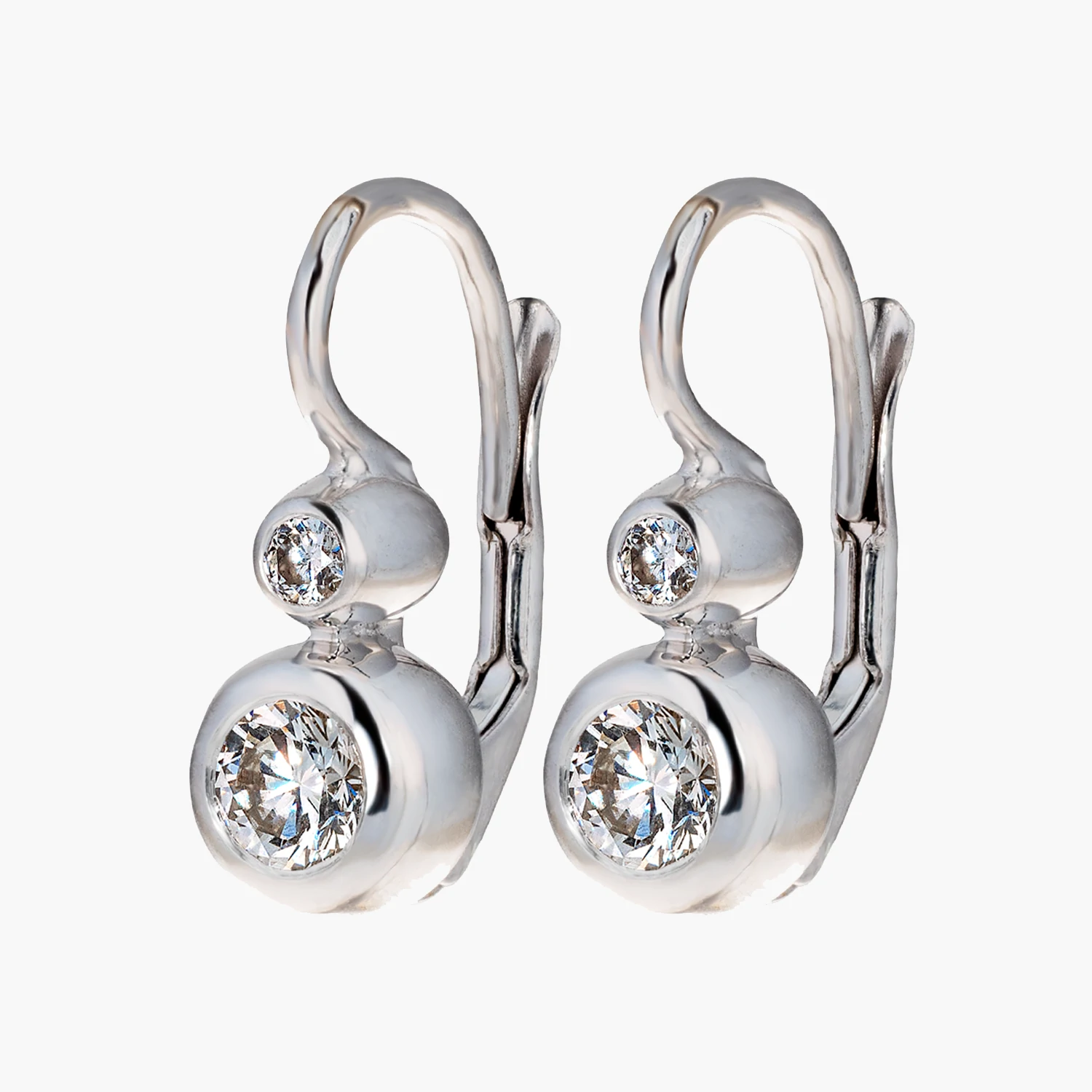 drahonovsky-nausnice-bile-diamanty-31159 Náušnice Sněhuláčci - Obrázek 1