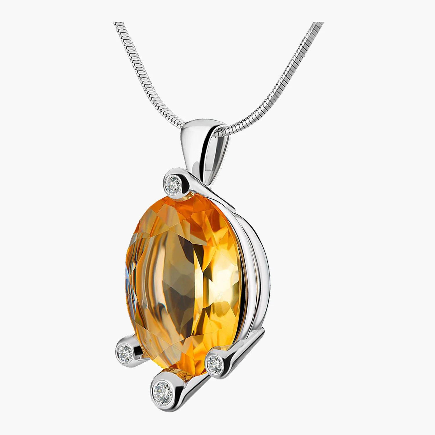 drahonovsky-privesek-citrin-diamanty-bile-4857 Přívěsek Citrine Empress - Obrázek 1