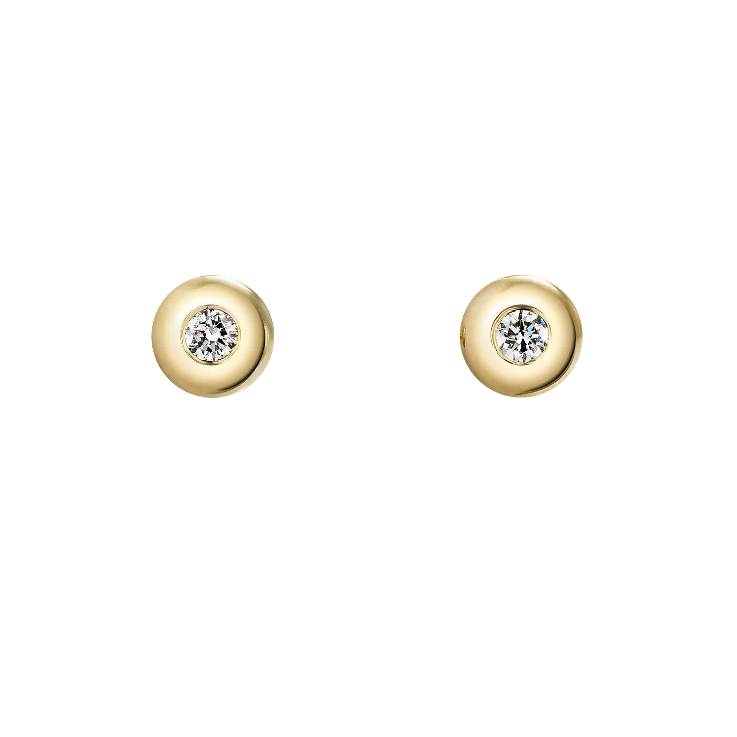 drahonovsky-nausnice-zlute-DISK-diamanty-31147-a Náušnice D.I.S.K. diamanty 0,04ct ve žlutém zlatě - Obrázek 1